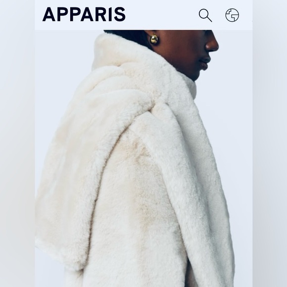 Elegant White Faux Fur Women's Jacket w/ matching scarf - Picture 15 of 16